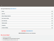 Tablet Screenshot of oakleyelec.com